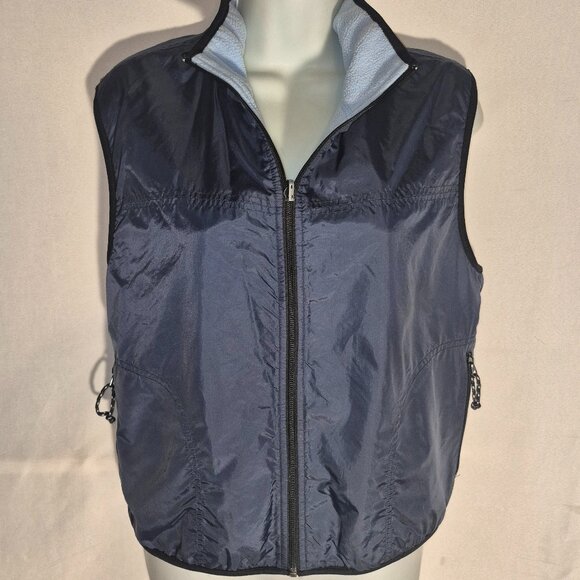 ADIRONDACK TRADING CO. Reversable weatherproof vest Blue, zippered, small - Picture 2 of 16